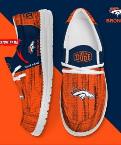 Denver Broncos Personalized Hey Dude Shoes For Men And Women