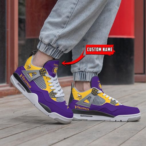 Minnesota Vikings Air Jordan 4 Sneaker V46 - Image 2