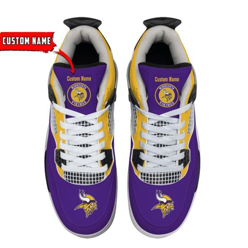 Minnesota Vikings Air Jordan 4 Sneaker V46 - Image 4