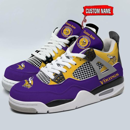 Minnesota Vikings Air Jordan 4 Sneaker V46 - Image 5