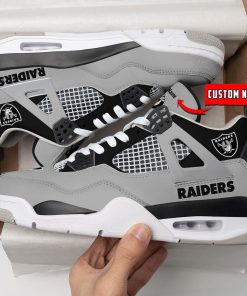 Las Vegas Raiders Air Jordan 4 Sneaker V46