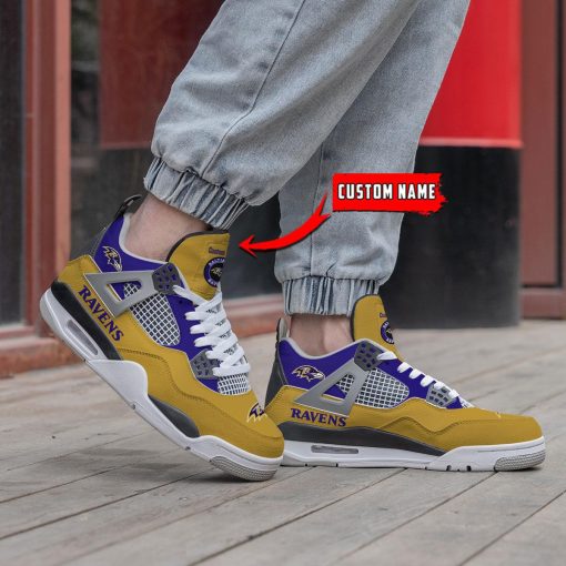 Baltimore Ravens Air Jordan 4 Sneaker V46 - Image 2