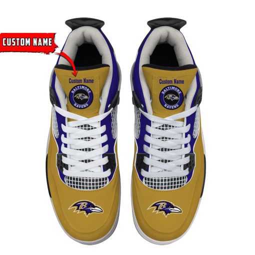 Baltimore Ravens Air Jordan 4 Sneaker V46 - Image 4
