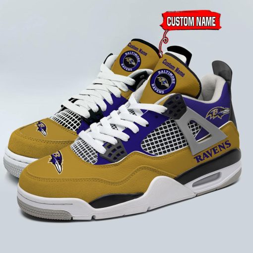 Baltimore Ravens Air Jordan 4 Sneaker V46 - Image 5