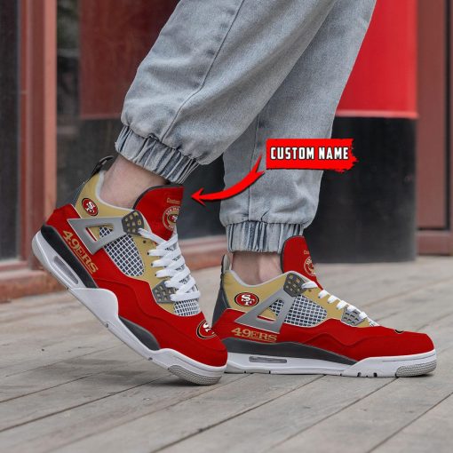 San Francisco 49ers Air Jordan 4 Sneaker V46 - Image 4