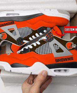 Cleveland Browns Air Jordan 4 Sneaker V46