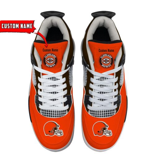 Cleveland Browns Air Jordan 4 Sneaker V46 - Image 4