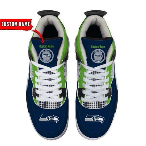 Seattle Seahawks Air Jordan 4 Sneaker V46 - Image 4