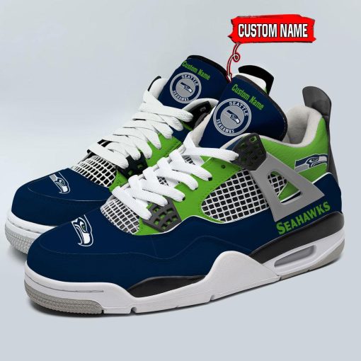 Seattle Seahawks Air Jordan 4 Sneaker V46 - Image 5