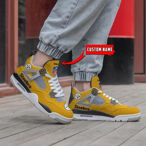 Pittsburgh Steelers Air Jordan 4 Sneaker V46 - Image 2