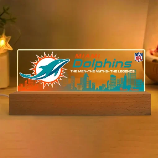 Miami Dolphins Acrylic LED Night Light - Image 2