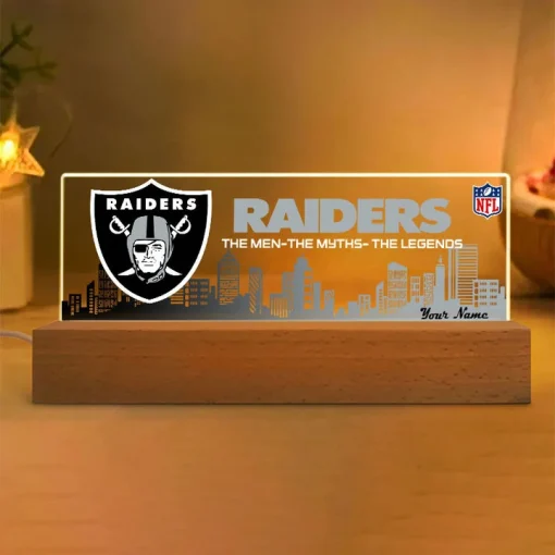Las Vegas Raiders Acrylic LED Night Light - Image 2