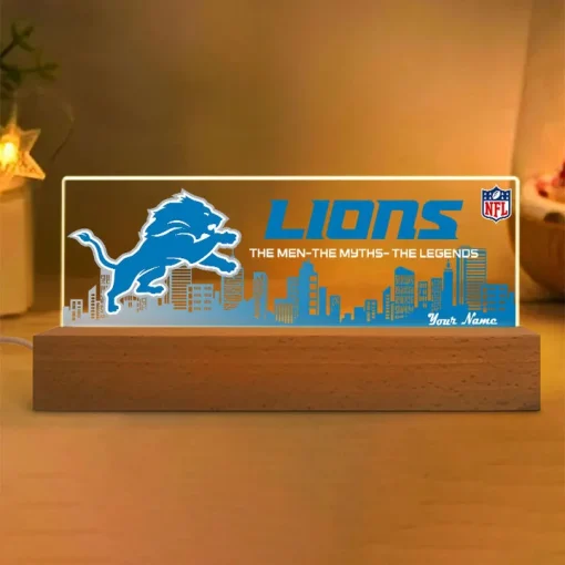 Detroit Lions Acrylic LED Night Light - Image 2