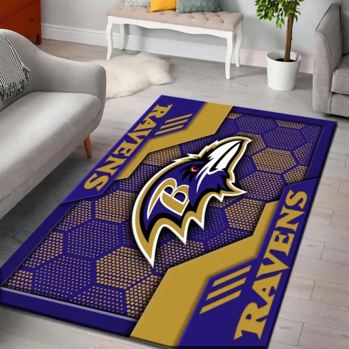 Baltimore Ravens Rectangle Rug - Image 2