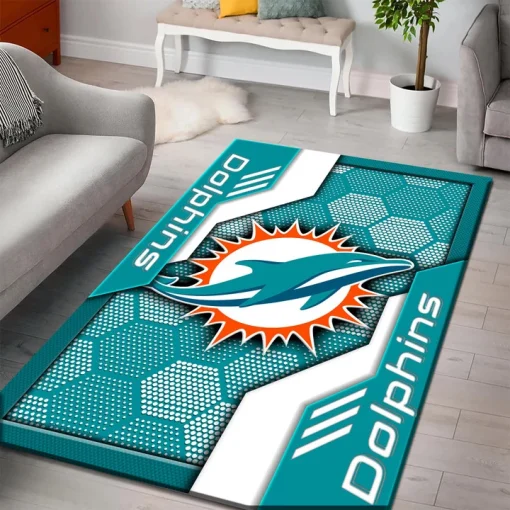 Miami Dolphins Rectangle Rug - Image 3