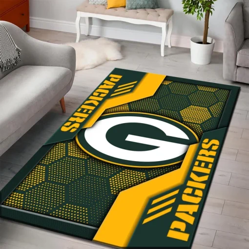Green Bay Packers Rectangle Rug - Image 3