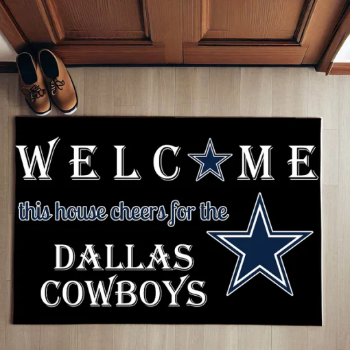 Welcome This House Cheer for Dallas Cowboys Doormat - Image 6
