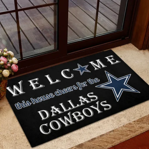 Welcome This House Cheer for Dallas Cowboys Doormat - Image 5