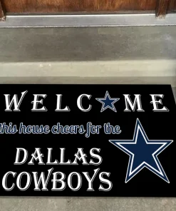 Welcome This House Cheer for Dallas Cowboys Doormat