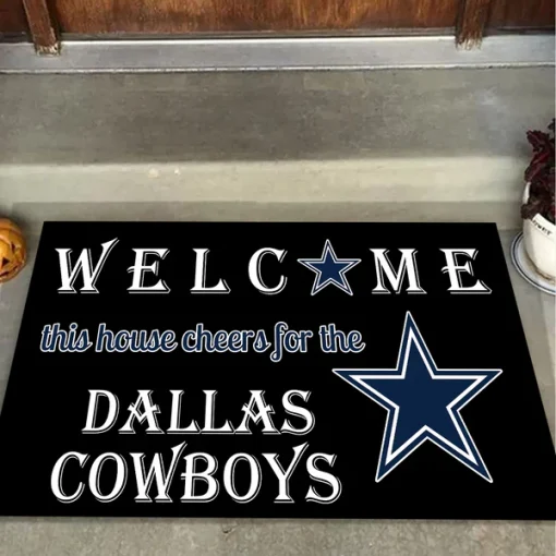 Welcome This House Cheer for Dallas Cowboys Doormat