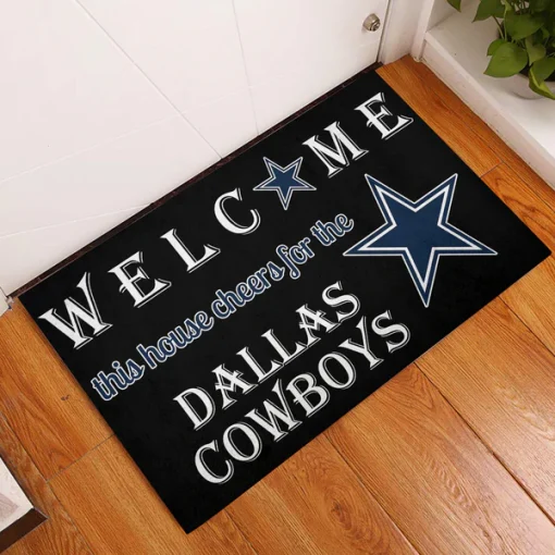 Welcome This House Cheer for Dallas Cowboys Doormat - Image 3