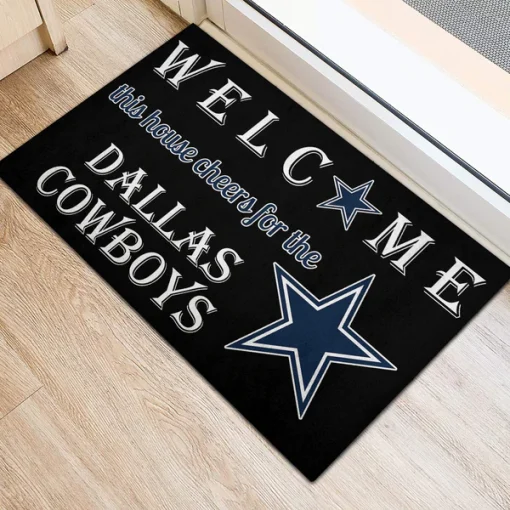 Welcome This House Cheer for Dallas Cowboys Doormat - Image 2