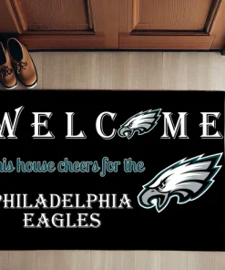 Welcome This House Cheer for Philadelphia Eagles Doormat