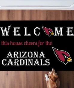 Welcome This House Cheer for Arizona Cardinals Doormat