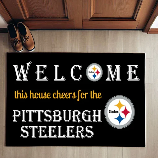 Welcome This House Cheer for Pittsburgh Steelers Doormat - Image 2
