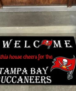 Welcome This House Cheer for Tampa Bay Buccaneers Doormat