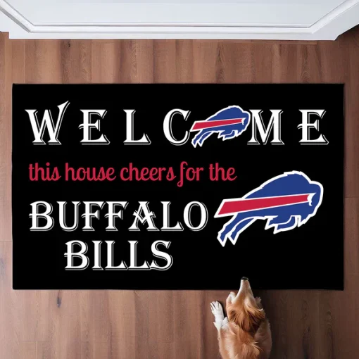Welcome This House Cheer for Buffalo Bills Doormat - Image 4