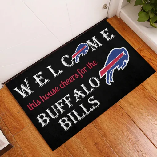 Welcome This House Cheer for Buffalo Bills Doormat - Image 3