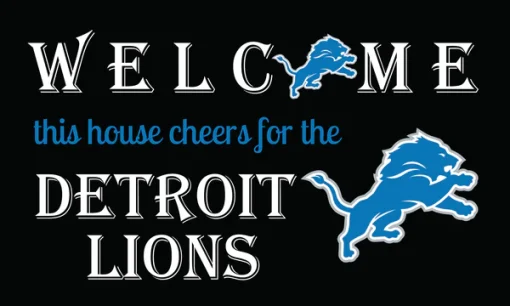 Welcome This House Cheer for Detroit Lions Doormat - Image 2