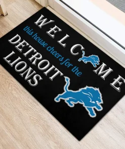 Welcome This House Cheer for Detroit Lions Doormat