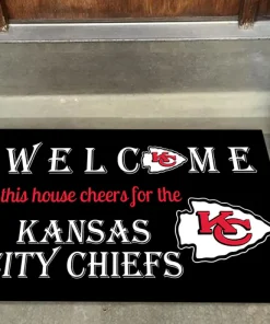 Welcome This House Cheer for Kansas City Chiefs Doormat