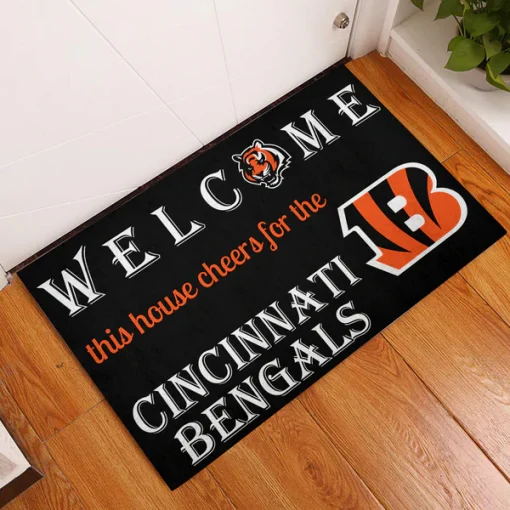 Welcome This House Cheer for Cincinnati Bengals Doormat - Image 3