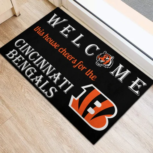 Welcome This House Cheer for Cincinnati Bengals Doormat - Image 4