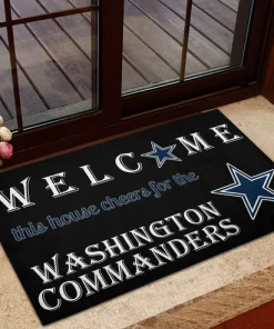 Welcome This House Cheer for Washington Commanders Doormat