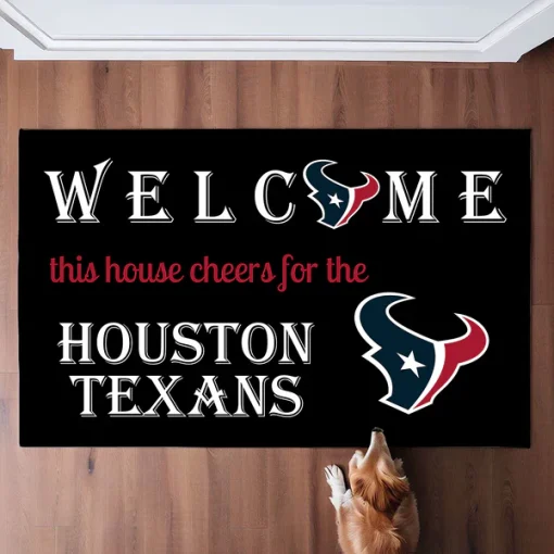 Welcome This House Cheer for Houston Texans Doormat - Image 6