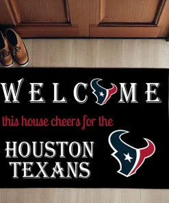 Welcome This House Cheer for Houston Texans Doormat