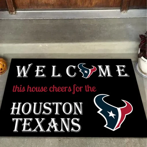 Welcome This House Cheer for Houston Texans Doormat - Image 3