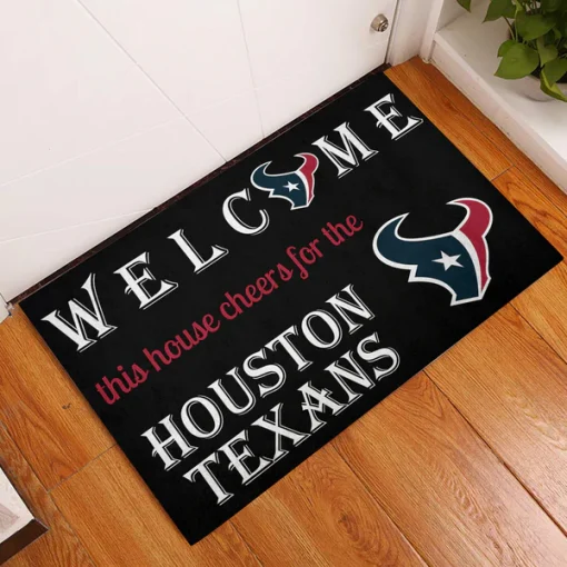 Welcome This House Cheer for Houston Texans Doormat - Image 4