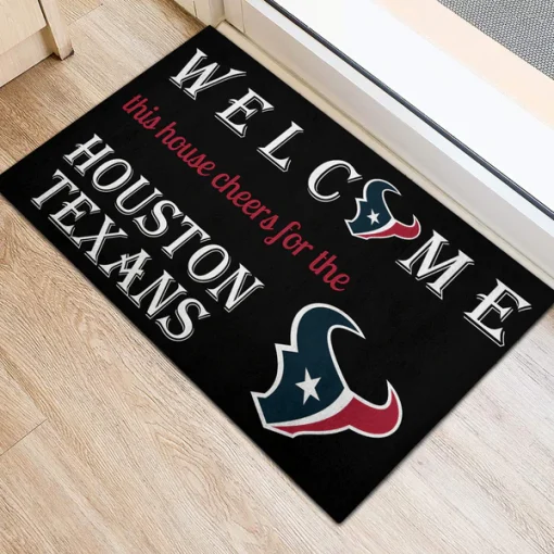 Welcome This House Cheer for Houston Texans Doormat - Image 5