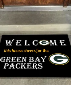 Welcome This House Cheer for Green Bay Packers Doormat