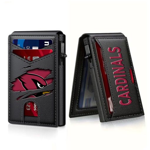 Arizona Cardinals – Football RFID Blocking Pop Up Card Holder, Fashion Card Case Wallet - Image 2