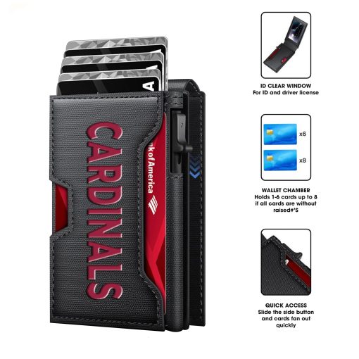 Arizona Cardinals – Football RFID Blocking Pop Up Card Holder, Fashion Card Case Wallet - Image 7