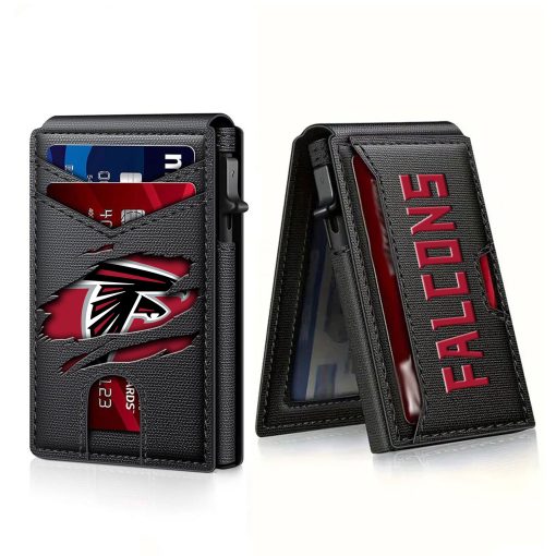Atlanta Falcons – Football RFID Blocking Pop Up Card Holder, Fashion Card Case Wallet - Image 7