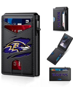 Baltimore Ravens – Football RFID Blocking Pop Up Card Holder, Fashion Card Case Wallet