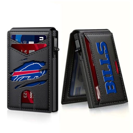 Buffalo Bills – Football RFID Blocking Pop Up Card Holder, Fashion Card Case Wallet - Image 5