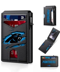 Carolina Panthers – Football RFID Blocking Pop Up Card Holder, Fashion Card Case Wallet